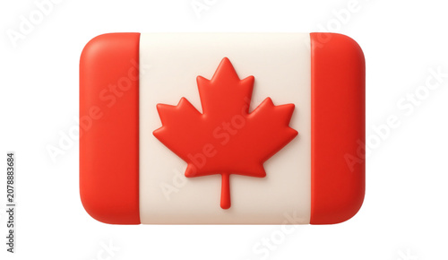 Modern Canada Flag 3D Rendered Vector Illustration for National Identity Travel and Patriotism Graphic Design Element