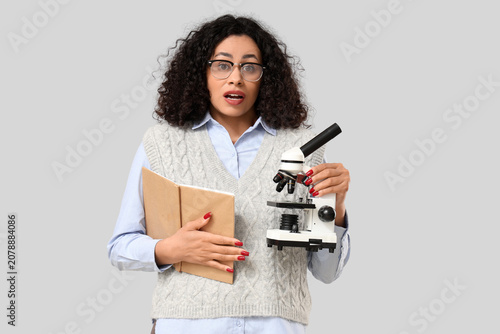 Shocked female African-Amer...