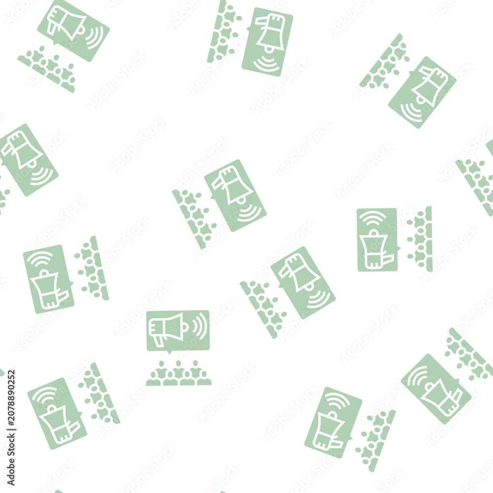 Fototapeta premium public relations vector glyph seamless pattern public relations sign illustration