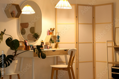 Interior of dressing room w...