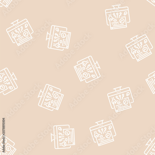 Картината върху платно plugin program vector line seamless pattern plugin program sign illustration