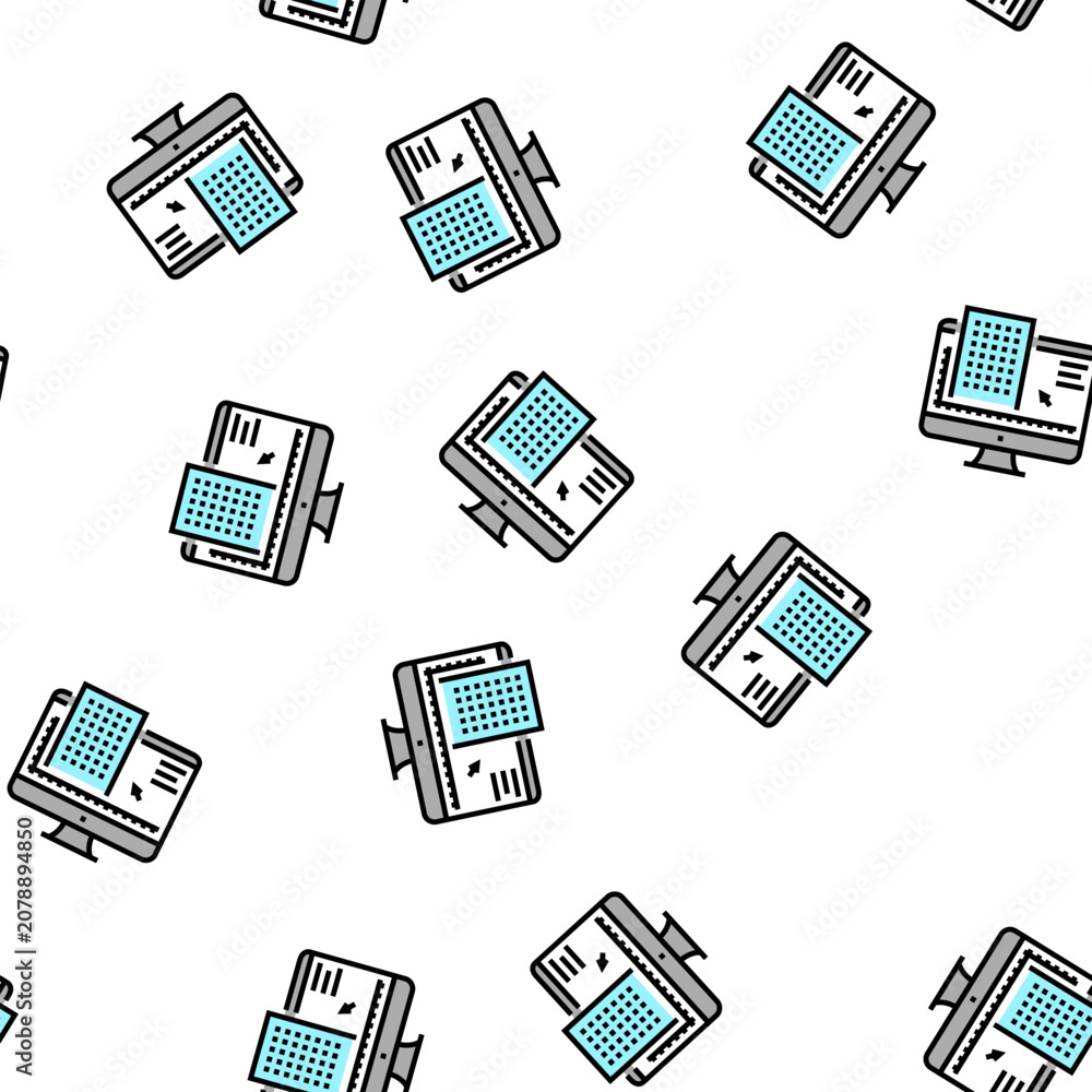 Fototapeta premium construction engineering vector seamless pattern construction engineering sign illustration