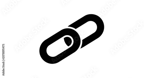 Foto Two Interlocking Chain Links Black Silhouette link