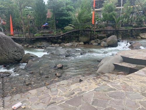 Canvas Print landscape in the river