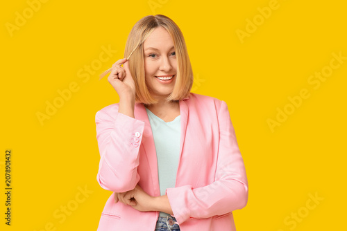 Beautiful young woman with ...