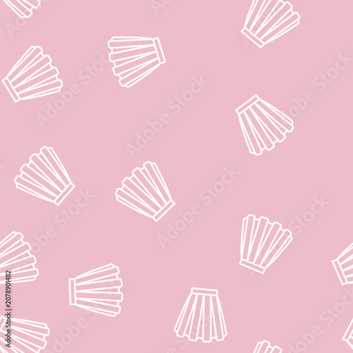Canvas Print box pleat skirt vector line seamless pattern box pleat skirt sign illustration