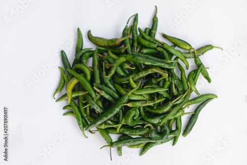 Obraz na plátně Fresh large green chilies
