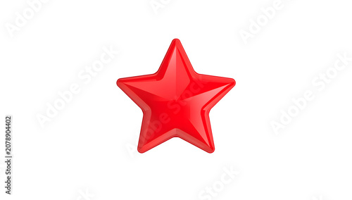 Bright Red Star Shape Vector | Minimal Abstract Star Graphic Design