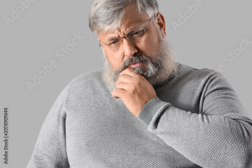 Portrait of sad senior man ...