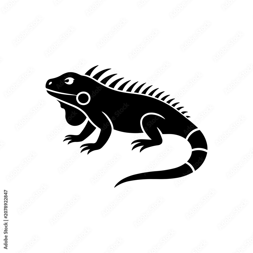 Fototapeta premium Iguana Spiked Lizard Desert Icon