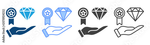 Foto Value Creation Multi Style Icon Set Vector Collection