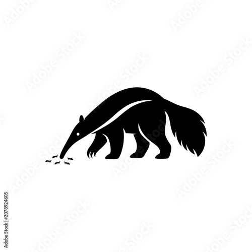 Obraz na plátne Focused Foraging Anteater Icon