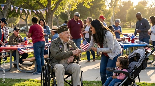 Generations connect at outdoor community event honoring veteran