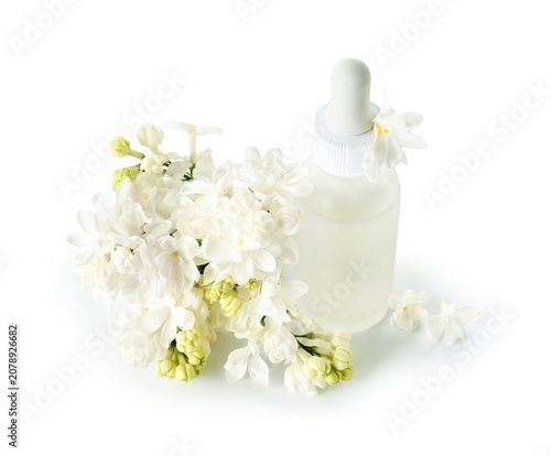 Bottle of cosmetic oil with...