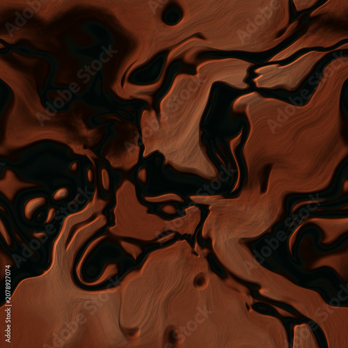 Foto Seamless Topographic Texture of Martian Red Canyon with Wide River