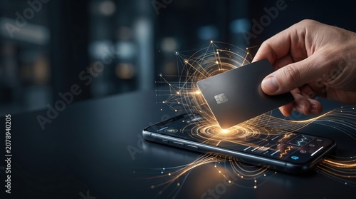 Digital payment transaction with credit card and smartphone technology