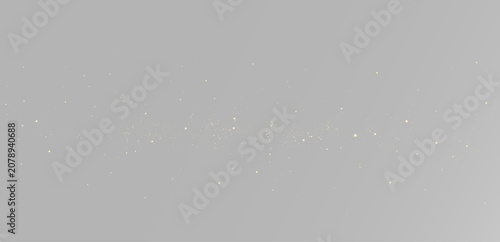 Golden sparkle dust border with glowing glitter particles festive celebration luxury decorative light effect for elegant designs