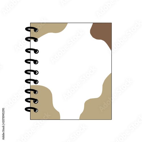 Aesthetic Brown Cow Print Spiral Notebook - Earth Tone Journal
