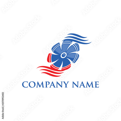 Premium quality hvac logo design, hvac logo emblem, best heating and cooling logo template design