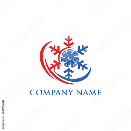 Premium quality hvac logo design, hvac logo emblem, best heating and cooling logo template design