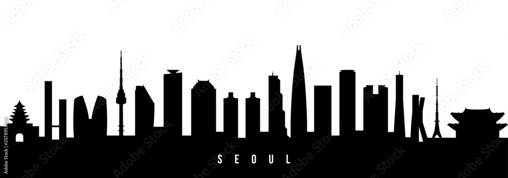 Fototapeta premium Seoul 01-16 (Full black-2)