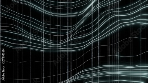 Фотография Abstract 3D digital white lines background