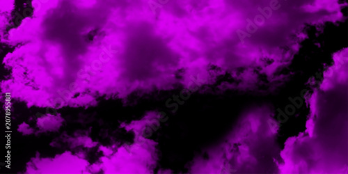 Bild auf Leinwand Purple and black background abstract smoke fog