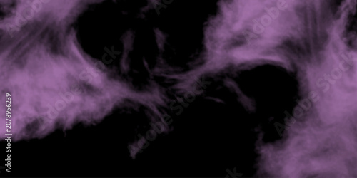 Bild auf Leinwand Purple and black background abstract smoke fog