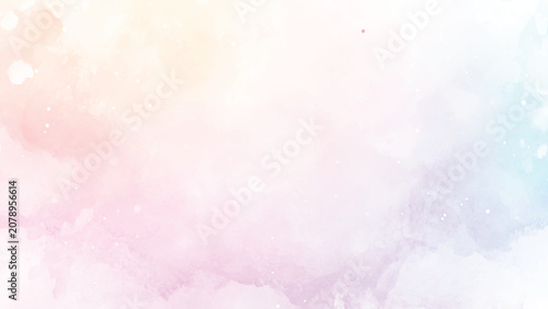 Obraz na płótnie Pink watercolor background painting with abstract fringe and bleed paint drips a
