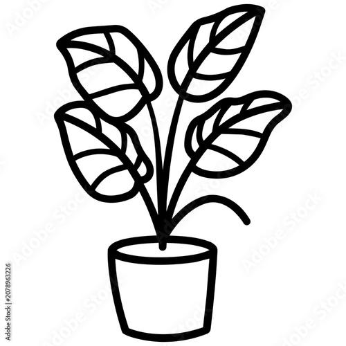 Foto air purifying house plant for health breathing concept