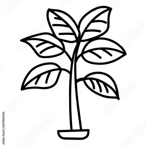 Εκτύπωση καμβά air purifying house plant for health breathing concept
