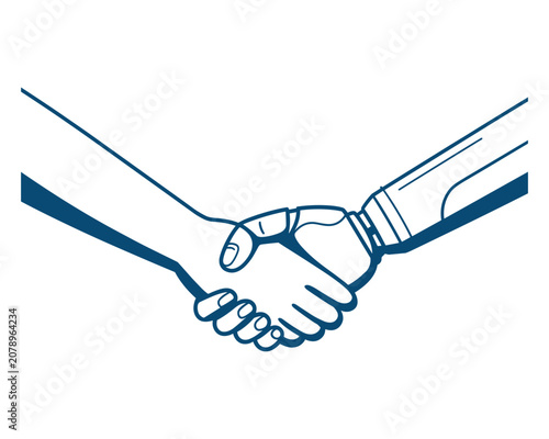 Two people shaking hands in a formal business agreement together