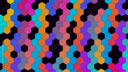 Fotografie Hexagonal grid diagonal stripe void