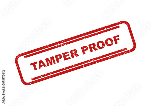 Quadro su tela Red rectangular rubber stamp with the text tamper proof
