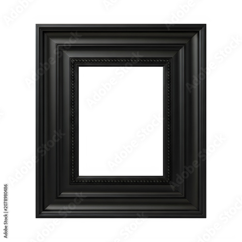 Minimalist black frame with depth effect