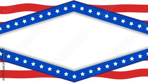 Patriotic American Family Day Celebration Background with Stars and Stripes.