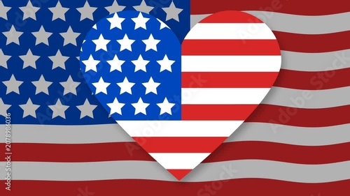 Heartfelt American Flag Symbolizing Patriotism and Family Day Celebration.