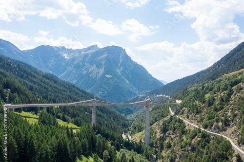 Ganterbrücke, a spectacular bridge over the Simplon Pass. Made of concrete, it's a high-quality engineering feat.