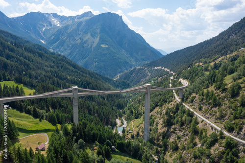Ganterbrücke, a spectacular bridge over the Simplon Pass. Made of concrete, it's a high-quality engineering feat.