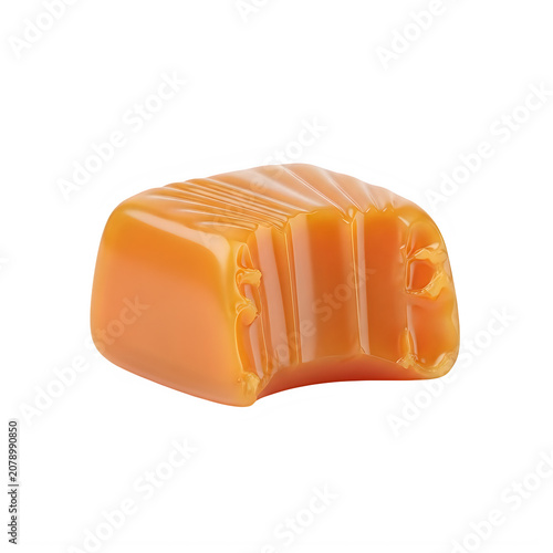 Orange layered snack food close-up