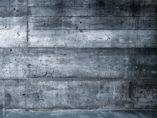 Textured concrete wall with wood grain imprints