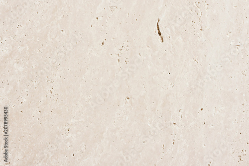 Tableau sur toile High Quality Close-up of Light Cream Travertine Stone Surface, Ideal for Archite