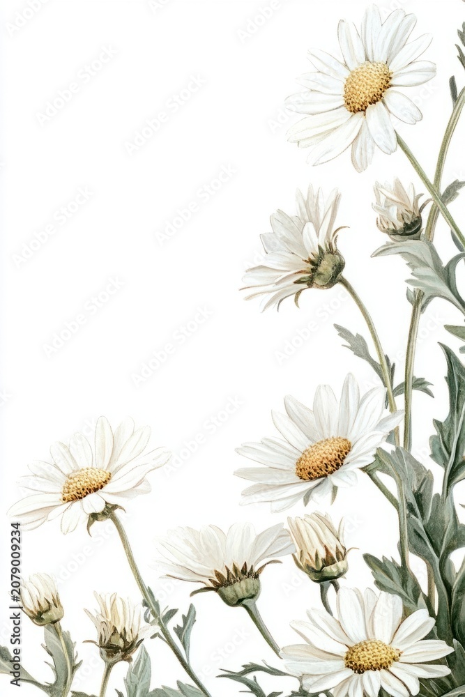 Fototapeta premium Daisy flowers frames daisies daisy art.