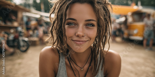 Close up festival people