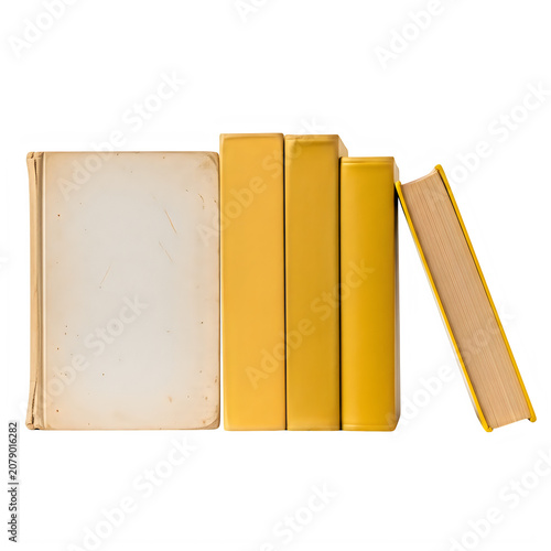 Stacked folded paper envelopes in gold color
