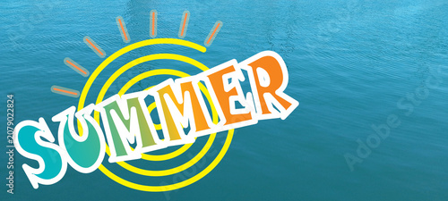 Photos Summer days poster, colors and sea.