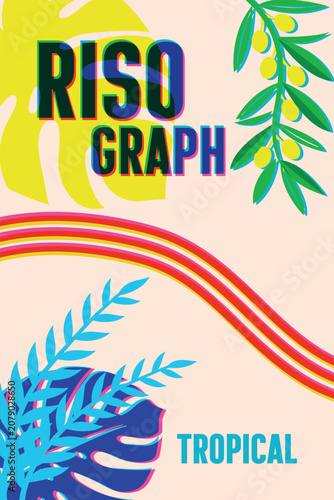 Risograph Tropical Rhythm Poster Design