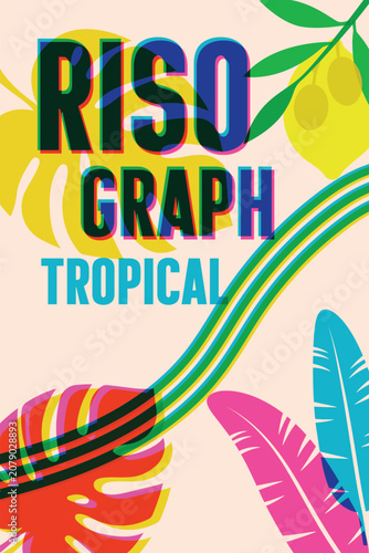 Risograph Tropical Rhythm Poster Design