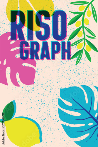 Risograph Tropical Rhythm Poster Design