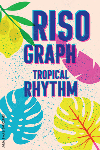 Risograph Tropical Rhythm Poster Design